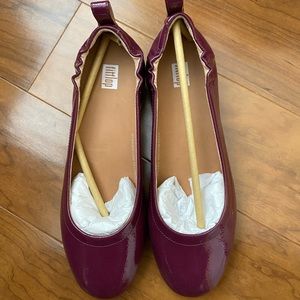 Fitflop Allegro Crinkle Patent Round Toe Ballet Flats 8